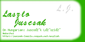 laszlo juscsak business card